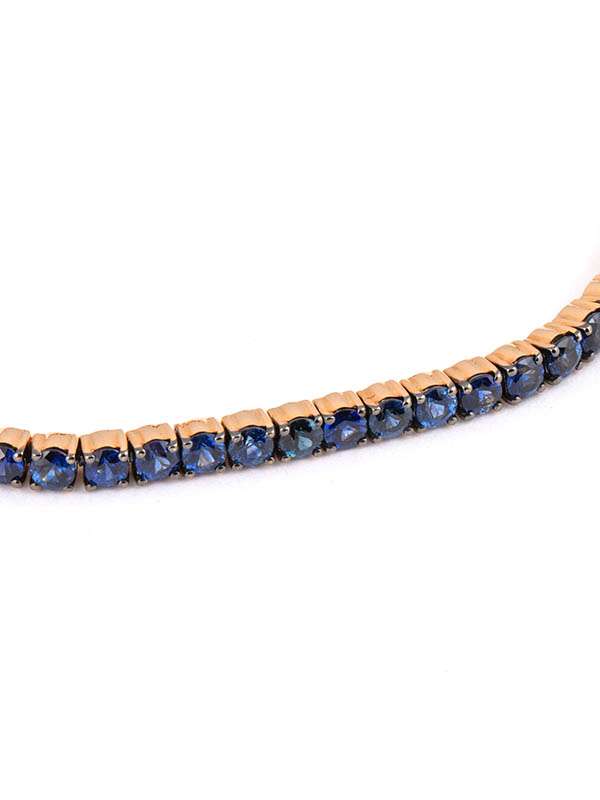 BRACCIALE REGOLABILE IN ORO ROSA 18KT CON ZAFFIRI