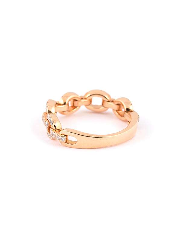 ANELLO FANTASIA GROUMETTE IN ORO ROSA 18KT CON DIAMANTI