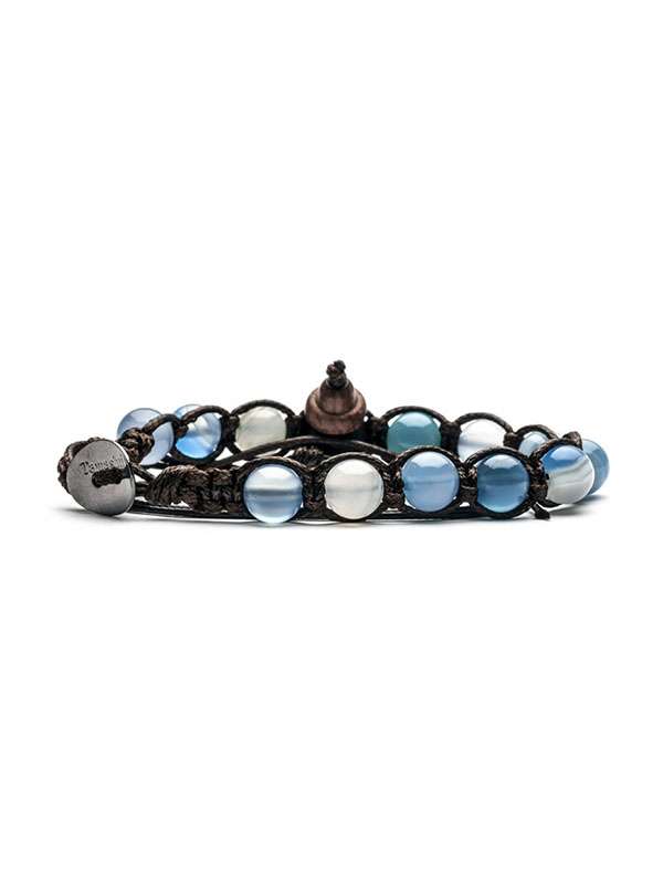 BRACCIALE TAMASHII AGATA LIGHT BLUE 1 GIRO MOD. BHS900-84