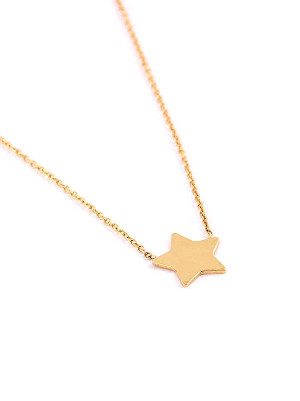 GIROCOLLO CON 2 STELLE GRANDE E PICCOLA IN ORO ROSA 18KT