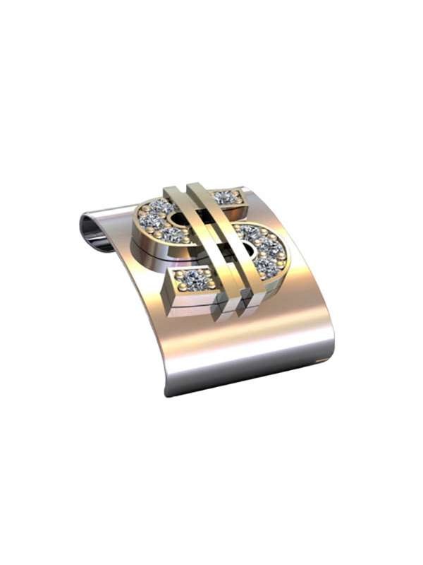 CLIP BRACCIALE ROLEX OYSTER DOLLARO CON DIAMANTI