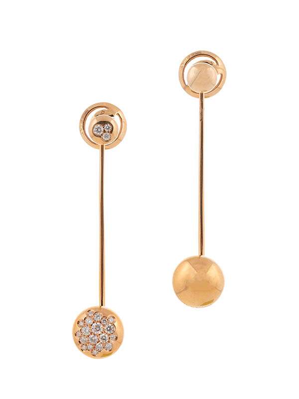 ORECCHINI GLAMOUR IN ORO ROSA 18KT E DIAMANTI