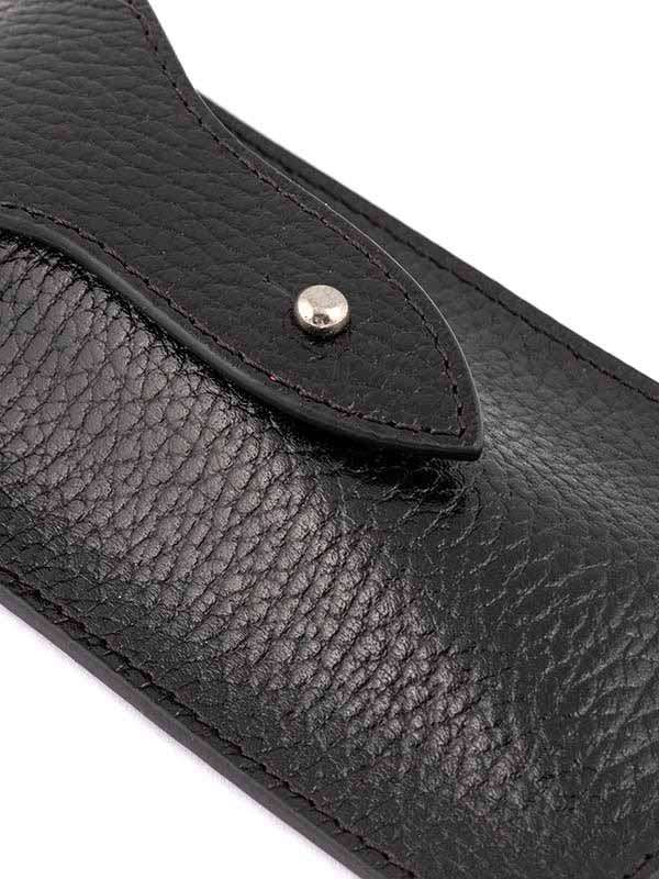 PORTA OROLOGI POCHETTE IN PELLE NERA 1 POSTO