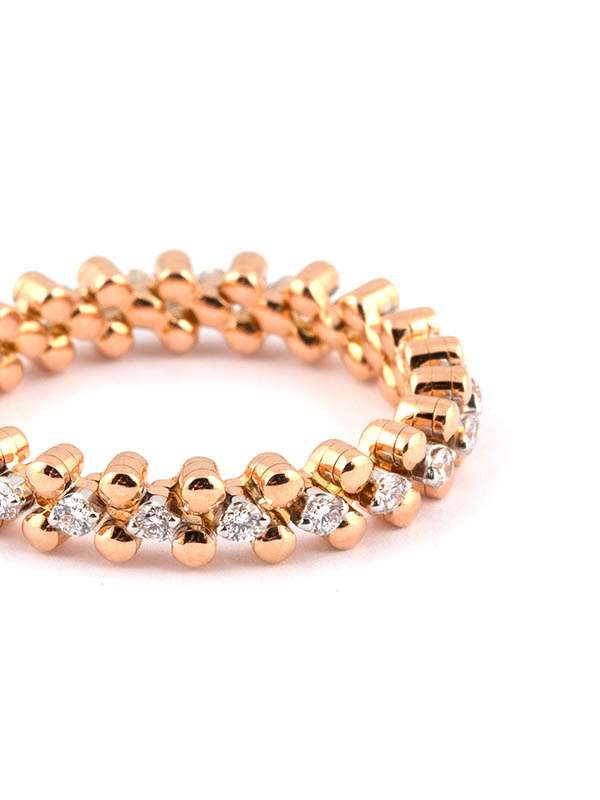 SERAFINO CONSOLI ANELLO MULTIMISURA IN ORO ROSA E BIANCO 18KT CON DIAMANTI REF. RMS 3M2 RWG WD