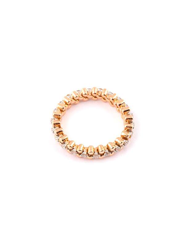 SERAFINO CONSOLI ANELLO MULTIMISURA IN ORO ROSA E BIANCO 18KT CON DIAMANTI REF. RMS 3M2 RWG WD