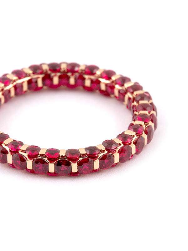 FEDINA ETERNELLE IN ORO ROSA 18KT CON RUBINI