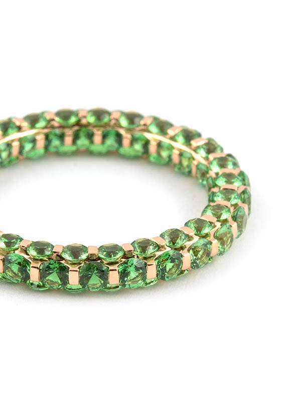 FEDINA ETERNELLE IN ORO ROSA 18KT CON TZAVORITE VERDE