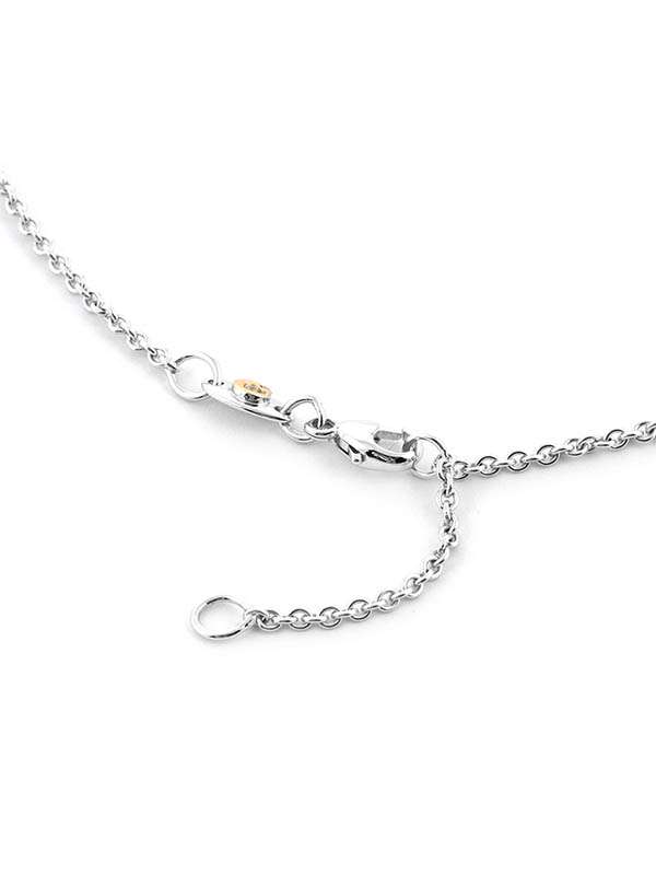 GIROCOLLO IN ORO BIANCO 18KT CON DIAMANTI NERI CORNO MIGNONNE PAVE'