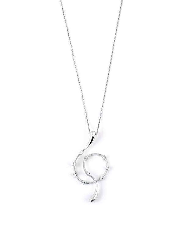 GIROCOLLO IN ORO BIANCO 18KT E DIAMANTI