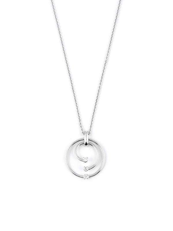GIROCOLLO IN ORO BIANCO 18KT E DIAMANTI