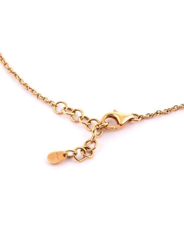 GIROCOLLO IN ORO ROSA 18KT CON DIAMANTI E ONICE CORNETTO