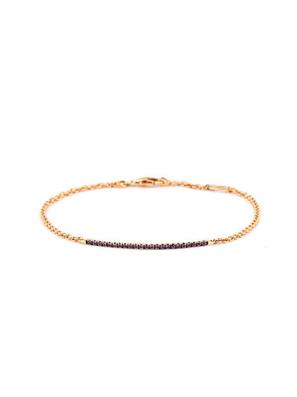 BRACCIALE IN ORO ROSA 18KT CON AMETISTA