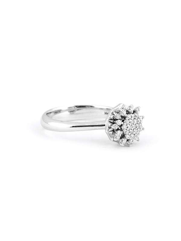ANELLO FANTASIA IN ORO BIANCO 18KT CON DIAMANTI