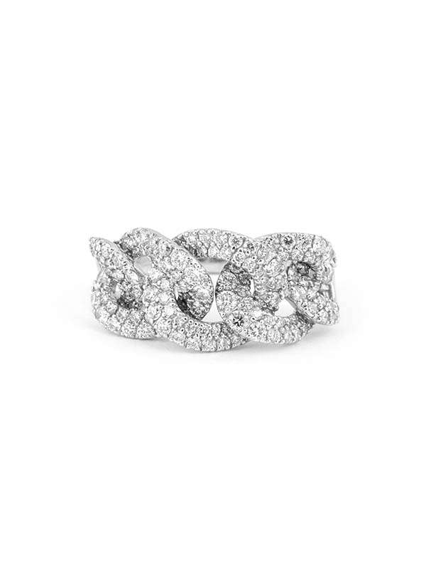 ANELLO IN ORO BIANCO 18KT CON DIAMANTI