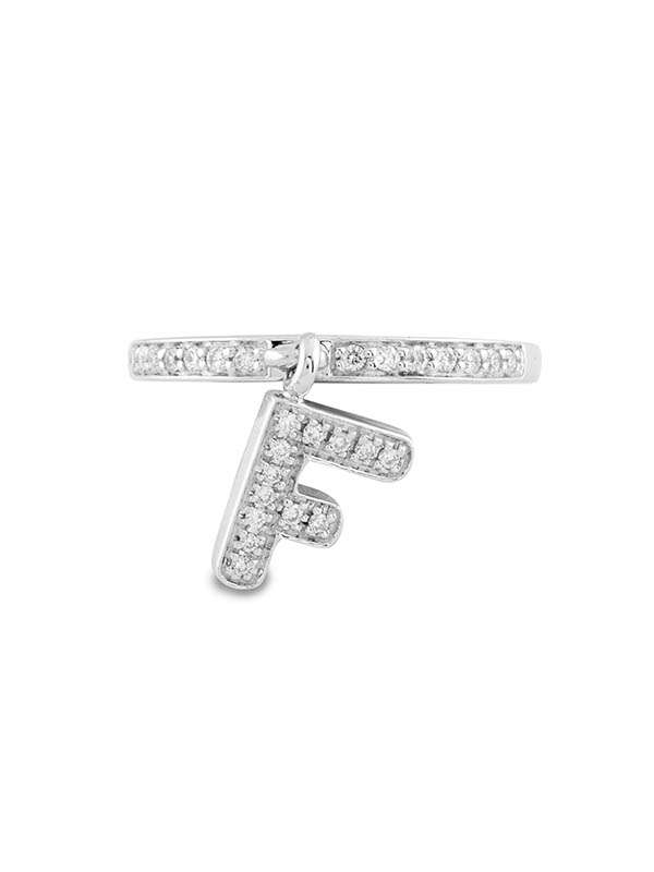Anello lettera f deals