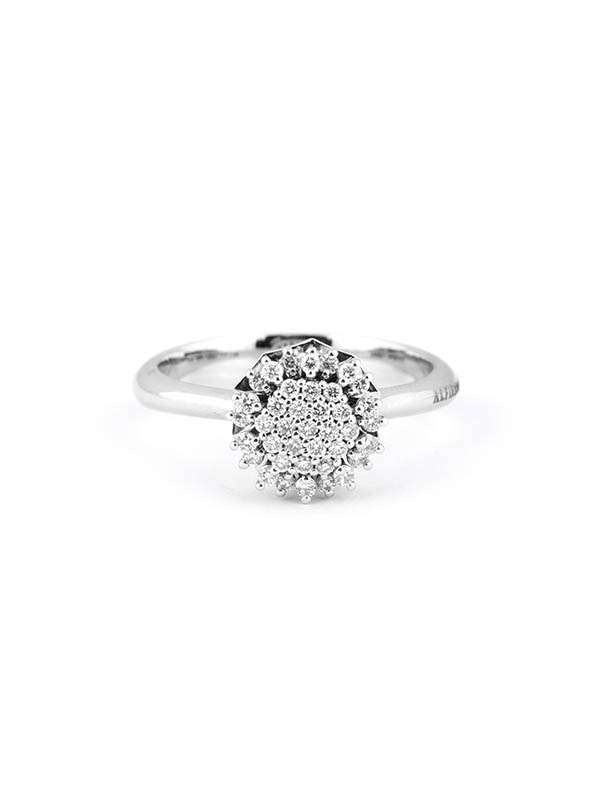 ANELLO FANTASIA IN ORO BIANCO 18KT CON DIAMANTI