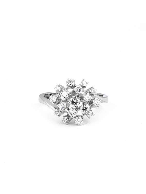 ANELLO FANTASIA IN ORO BIANCO 18KT CON DIAMANTI