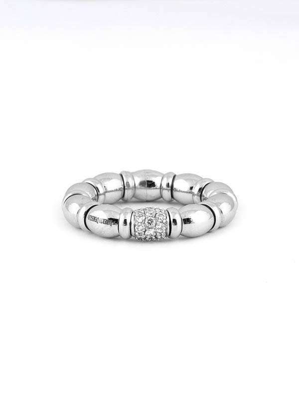 ANELLO FANTASIA IN ORO BIANCO 18KT CON DIAMANTI