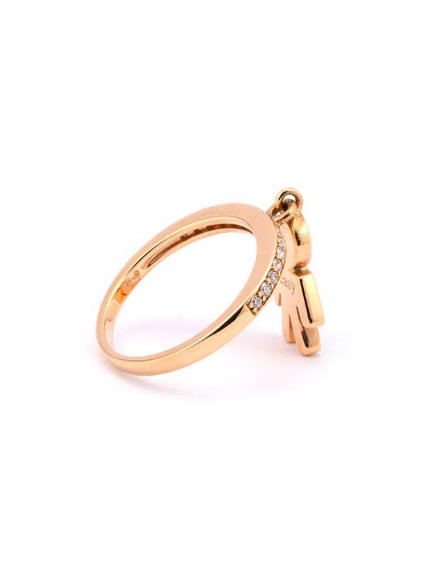 ANELLO EASY BIMBO PICCOLO CM1,5 IN ORO ROSA 18KT CON DIAMANTI