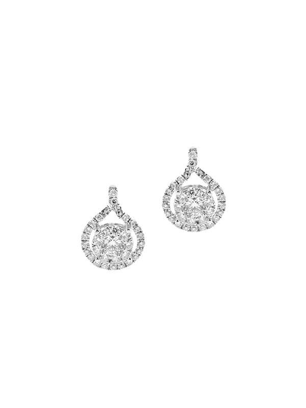 ORECCHINI IN ORO BIANCO 18KT CON DIAMANTI