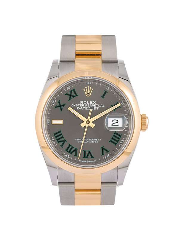 ROLEX DATEJUST WIMBLEDON 36MM IN ACCIAIO E ORO GIALLO 18KT REF. 126203
