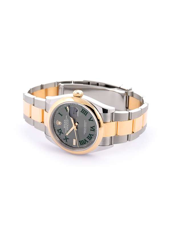 ROLEX DATEJUST WIMBLEDON 36MM IN ACCIAIO E ORO GIALLO 18KT REF. 126203