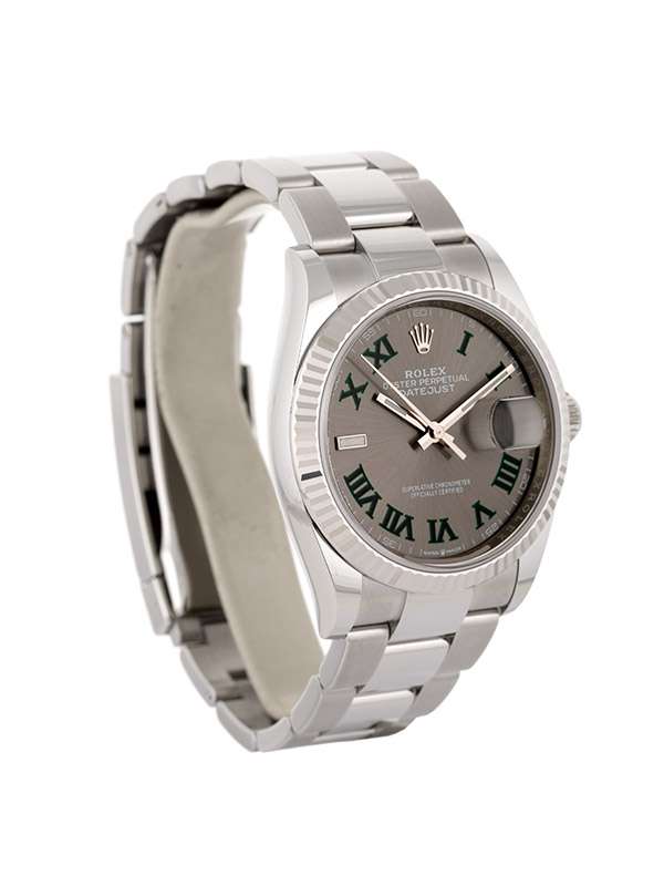 ROLEX DATEJUST QUADRANTE WIMBLEDON 36MM IN ACCIAIO REF. 126234