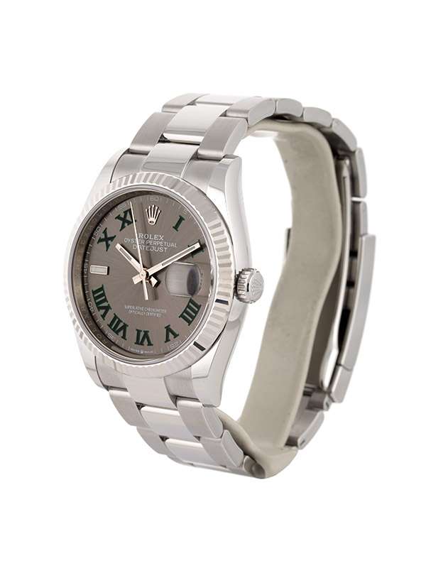 ROLEX DATEJUST QUADRANTE WIMBLEDON 36MM IN ACCIAIO REF. 126234