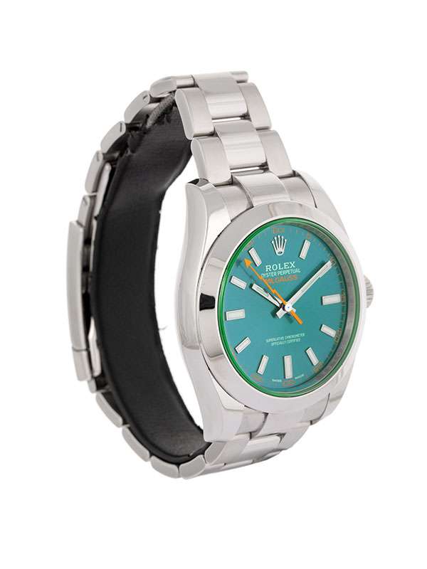 ROLEX MILGAUSS 40MM IN ACCIAIO VETRO VERDE REF. 116400GV