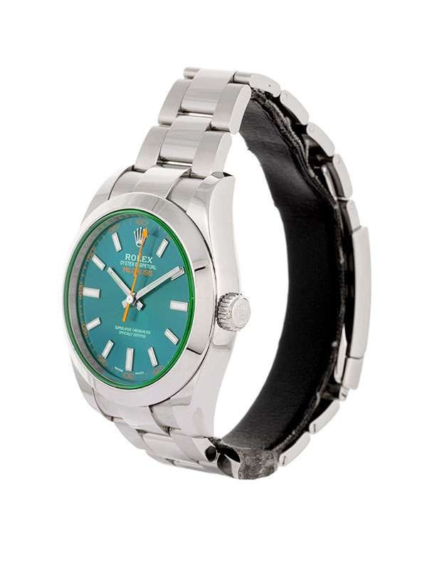 ROLEX MILGAUSS 40MM IN ACCIAIO VETRO VERDE REF. 116400GV