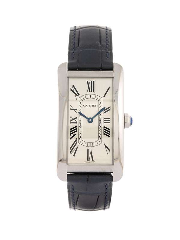 Cartier Tank Américaine modello grande in acciaio ref. WSTA0083