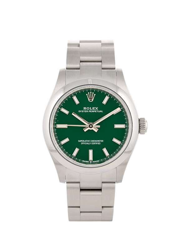 ROLEX OYSTER PERPETUAL VERDE 31MM IN ACCIAIO REF. 277200