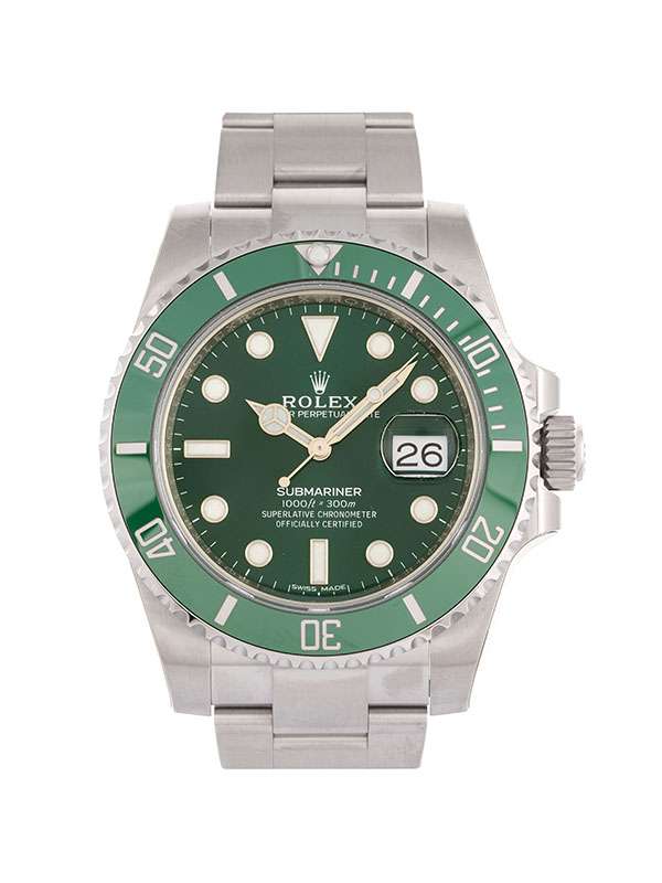 ROLEX SUBMARINER DATE VERDE HULK FULL STICKERS 40MM IN ACCIAIO REF. 116610LV