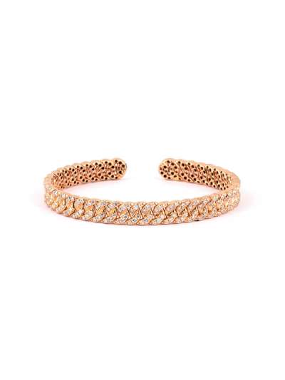 BRACCIALE RIGIDO GROUMETTE IN ORO ROSA 18KT CON DIAMANTI