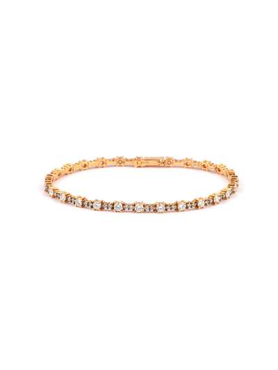 BRACCIALE TENNIS FANTASIA IN ORO ROSA 18KT CON DIAMANTI BIANCHI E DIAMANTI BROWN