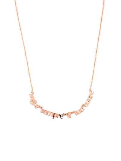 GIROCOLLO IN ORO ROSA 18KT SCRITTA SEGUI SEMPRE IL TUO CUORE
