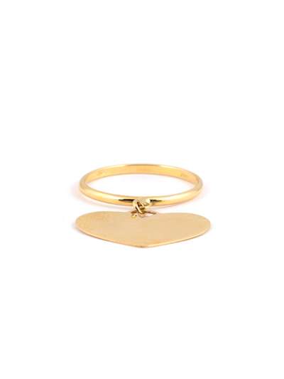 ANELLO IN ORO ROSA 18KT CON CHARM CUORE