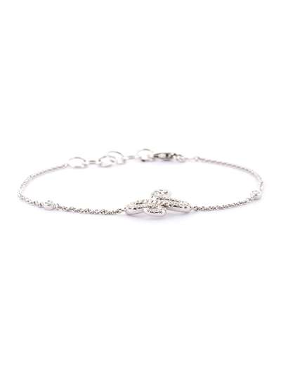 BRACCIALE IN ORO BIANCO 18KT SERPENTE CON DIAMANTI BIANCHI