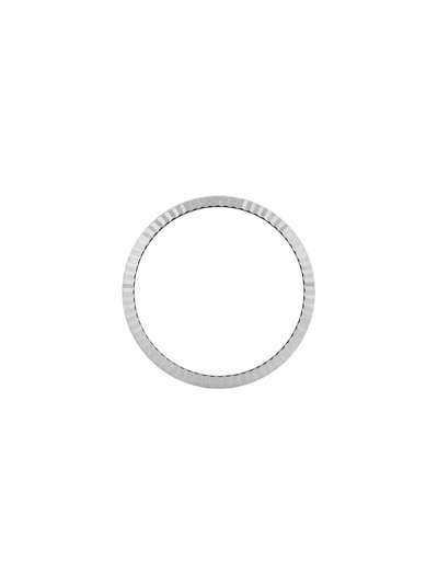 GHIERA PER ROLEX DATEJUST 31MM IN ORO BIANCO 18KT ZIGRINATA