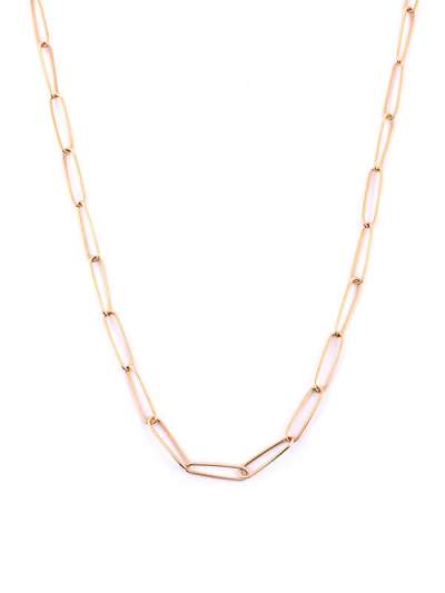 GIROCOLLO CATENA MAGLIA ALLUNGATA IN ORO ROSA 18KT