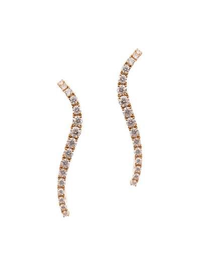 ORECCHINI EAR CUFF IN ORO ROSA 18KT CON DIAMANTI A SCALARE