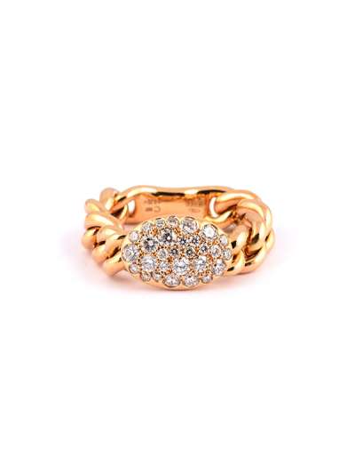 ANELLO FANTASIA GROUMETTE IN ORO ROSA 18KT CON DIAMANTI
