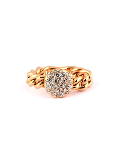 ANELLO FANTASIA GROUMETTE IN ORO ROSA 18KT CON DIAMANTI
