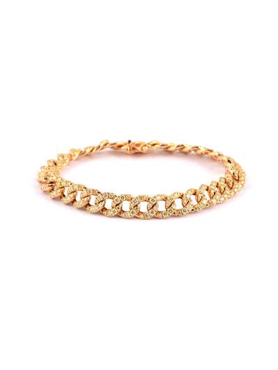 BRACCIALE GROUMETTE IN ORO ROSA 18KT CON DIAMANTI FANCY YELLOW