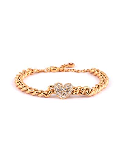 BRACCIALE GROUMETTE IN ORO ROSA 18KT CUORE DI DIAMANTI