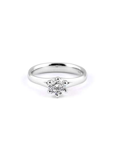 ANELLO IN ORO BIANCO 18KT CON DIAMANTE SOLITARIO