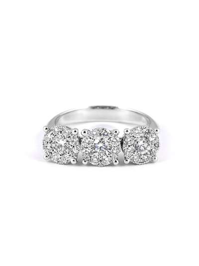 ANELLO TRILOGY ROSETTA IN ORO BIANCO 18KT CON DIAMANTI