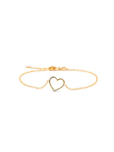 BRACCIALE CON CUORE CLASSIC SIZE VUOTO IN ORO GIALLO 18KT