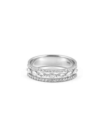 ANELLO IN ORO BIANCO 18KT CON DIAMANTI TAGLIO MULTIPLO