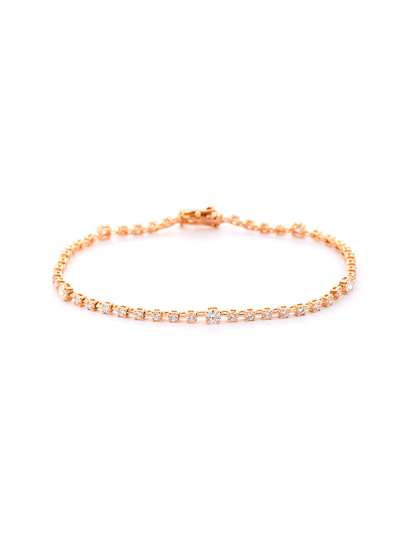 BRACCIALE IN ORO ROSA 18KT CON DIAMANTI BIANCHI